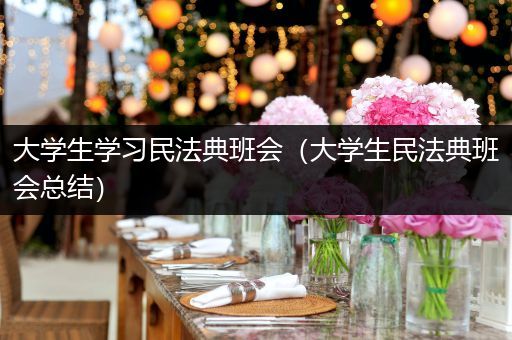 大学生学习民法典班会（大学生民法典班会总结）