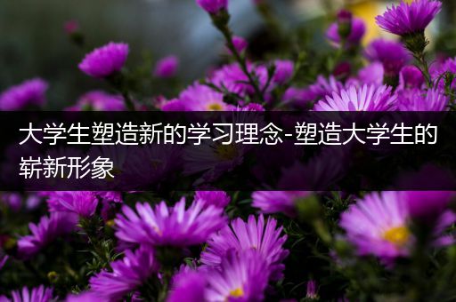 大学生塑造新的学习理念-塑造大学生的崭新形象