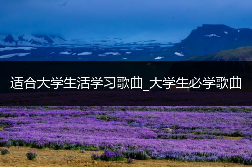 适合大学生活学习歌曲_大学生必学歌曲