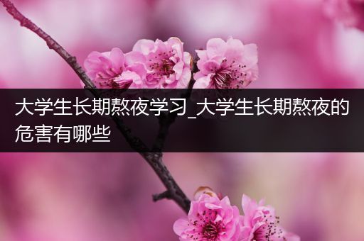 大学生长期熬夜学习_大学生长期熬夜的危害有哪些