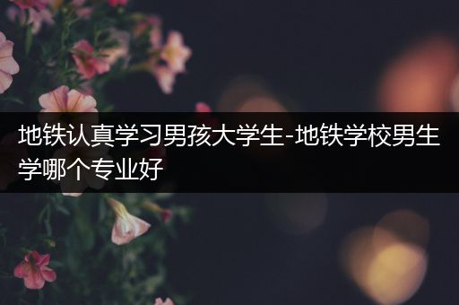 地铁认真学习男孩大学生-地铁学校男生学哪个专业好