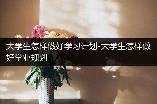 大学生怎样做好学习计划-大学生怎样做好学业规划