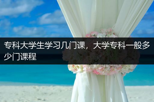 专科大学生学习几门课，大学专科一般多少门课程