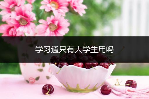 学习通只有大学生用吗