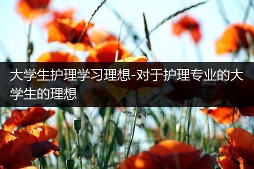 大学生护理学习理想-对于护理专业的大学生的理想