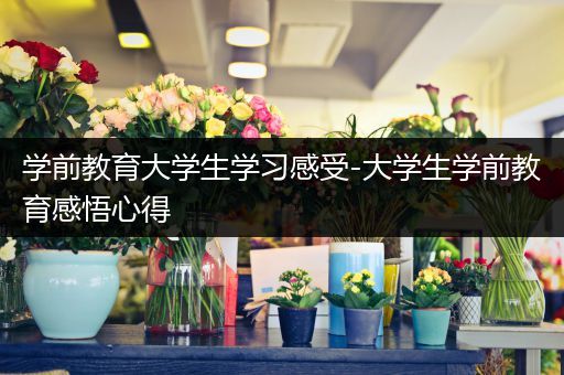 学前教育大学生学习感受-大学生学前教育感悟心得