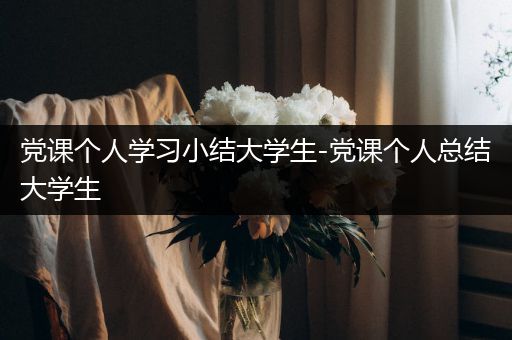 党课个人学习小结大学生-党课个人总结大学生