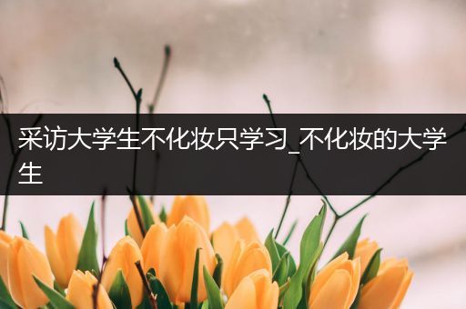 采访大学生不化妆只学习_不化妆的大学生