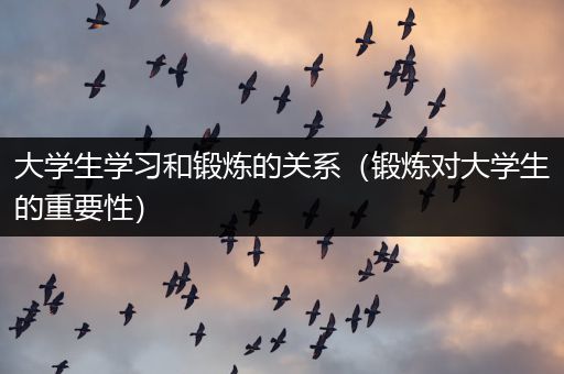 大学生学习和锻炼的关系（锻炼对大学生的重要性）