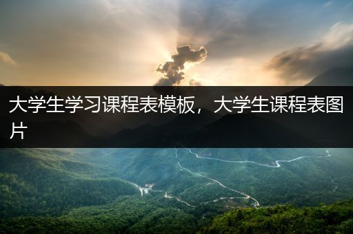 大学生学习课程表模板，大学生课程表图片
