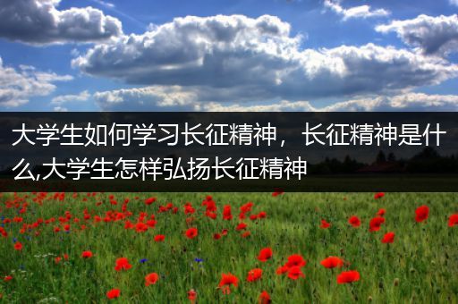 大学生如何学习长征精神，长征精神是什么,大学生怎样弘扬长征精神
